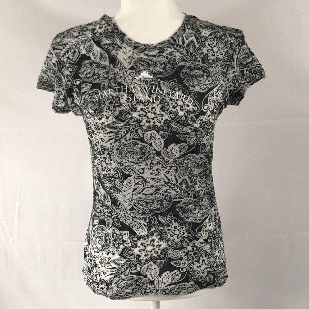 Martha’s Vineyard burnout tee, black/gray L